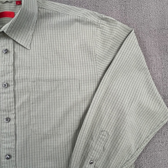 Izod Shirt Adult Extra Large Green Button Up Check Long Sleeve Casual Men - Picture 3 of 12